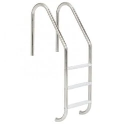 Inter-Fab 3-Tread Stainless Steel Ladder With Cycolac Tread