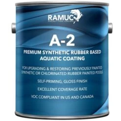 Ramuc Type A-2 Synthetic Rubber Based Coating 1 Gallon, Blue 7 Ramuc Type A-2 Synthetic Rubber Based Coating 1 Gallon, Blue -Crystal Pool Shop 3193 feb2023 1