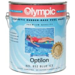 Olympic Optilon Synthetic Rubber Base Paint 1 Gallon, Blue Ice