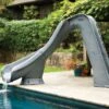 SR Smith Typhoon Pool Slide, Right Turn, Gray Granite -Crystal Pool Shop 4068 a sq 3