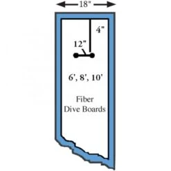 SR Smith Fibre-Dive Replacement Diving Board, 8 Ft, Blue -Crystal Pool Shop 4611 b sq 2