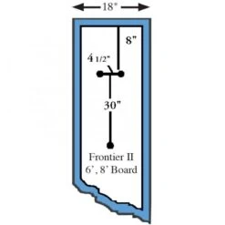 SR Smith Frontier II Replacement Diving Board, 8 Ft, Blue -Crystal Pool Shop 4641 d sq