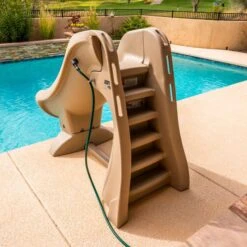 SR Smith SlideAway Removable Pool Slide, Taupe -Crystal Pool Shop 62600taup d sq