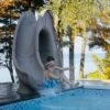 Global Pool Products Tidal Wave Pool Slide, Left Turn, Grey 1 Global Pool Products Tidal Wave Pool Slide, Left Turn, Grey -Crystal Pool Shop 90171 a sq 3