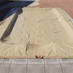 Doheny's Pro-Tek Winter Cover For 16x24 Ft Rectangular Pools, 20 Year Warranty, With 8 Water Bags