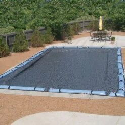 Hi-Tech Micro Mesh Winter Cover For 20x40 Ft Rectangular Pools, 8 Year Warranty, With 14 Water Bags