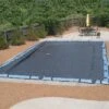 Hi-Tech Micro Mesh Winter Cover For 25x45 Ft Rectangular Pools, 8 Year Warranty, With 16 Water Bags